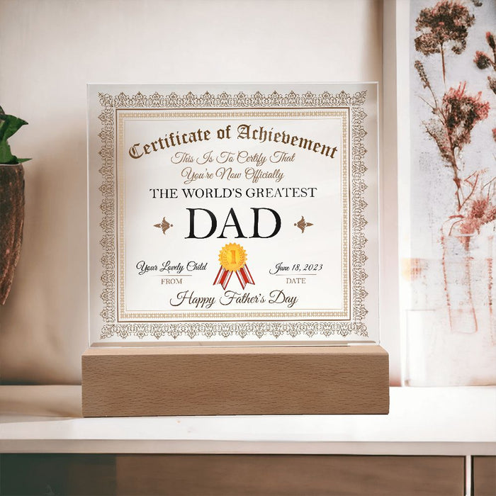 Worlds Greatest Dad Father's Day Plaque