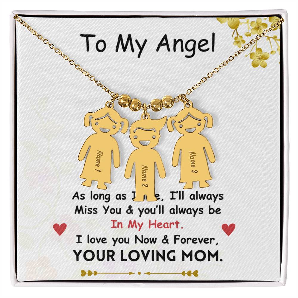 Kid Charm Necklace for Mom