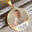 Baby Circle Photo Necklace with Custom Text