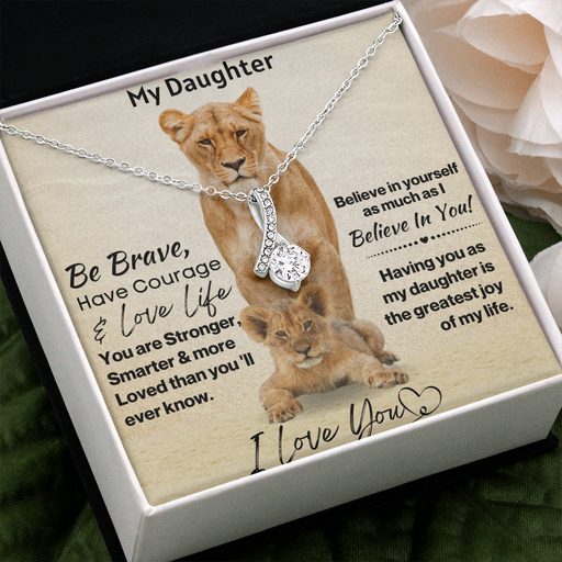 Daughter Be Brave Alluring Beauty Necklace Gift