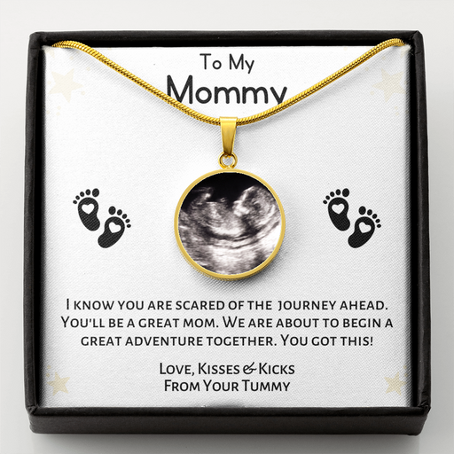 You Got This Sonogram Circle Picture Necklace